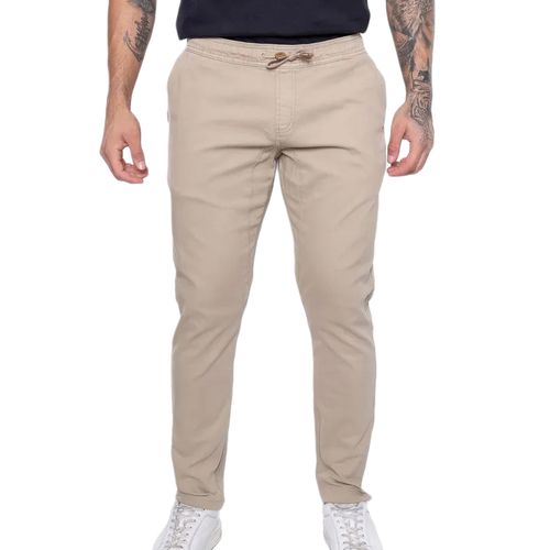 Calca Sarja Masculina HD Jogger Chino CAQUI-9109A- -1-